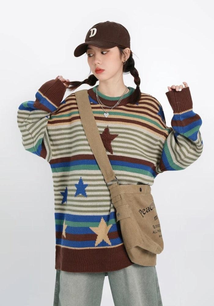 Litlookz Studio Y2K Vintage Star Sweater