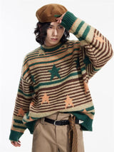 Litlookz Studio Y2K Vintage Stars Striped Knitted Sweater, view 2
