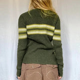 Litlookz Studio Y2K Vintage Striped Sweater, view 2