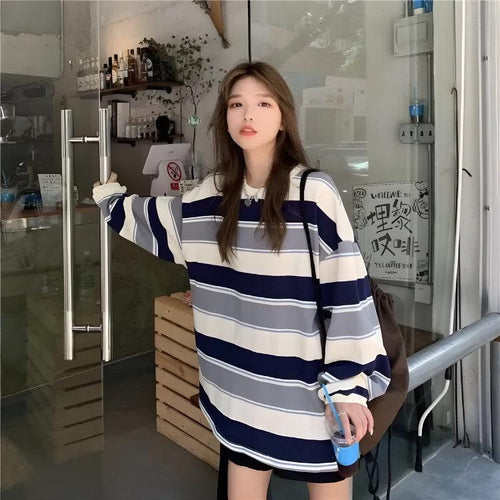Litlookz Studio Y2K Vintage Striped Sweatshirt