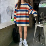 Litlookz Studio Y2K Vintage Striped Sweatshirt, view 4