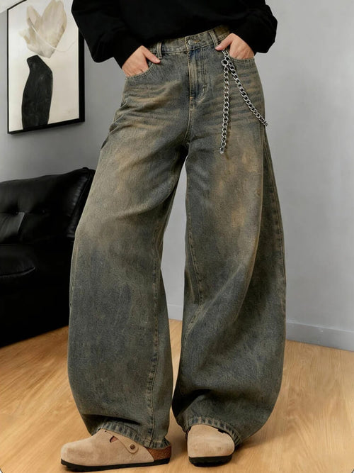 Litlookz Studio Y2K Vintage Washed Baggy Jeans