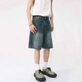 Litlookz Studio Y2K Washed Denim Shorts, view 4