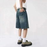 Litlookz Studio Y2K Washed Denim Shorts, view 5