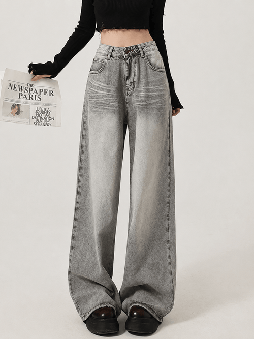 Litlookz Studio Y2K Washed Wide Leg Jeans
