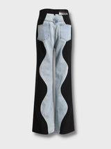 Litlookz Studio Y2K Wave Panel Jeans, view 2
