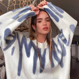 Litlookz Studio Y2K Wavy Line Knitted Sweater, view 2