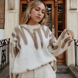 Litlookz Studio Y2K Wavy Line Knitted Sweater, view 4