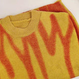 Litlookz Studio Y2K Wavy Line Knitted Sweater, view 5