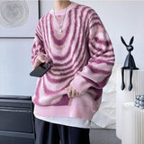 Litlookz Studio Y2K Wavy Striped Knitted Sweater, view 2
