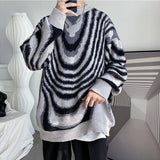 Litlookz Studio Y2K Wavy Striped Knitted Sweater, view 4