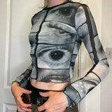 Litlookz Studio Y2K Weirdcore Eyes Top, view 3