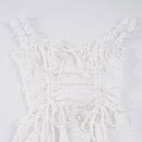 Litlookz Studio Y2K White Lace Mini Dress, view 5