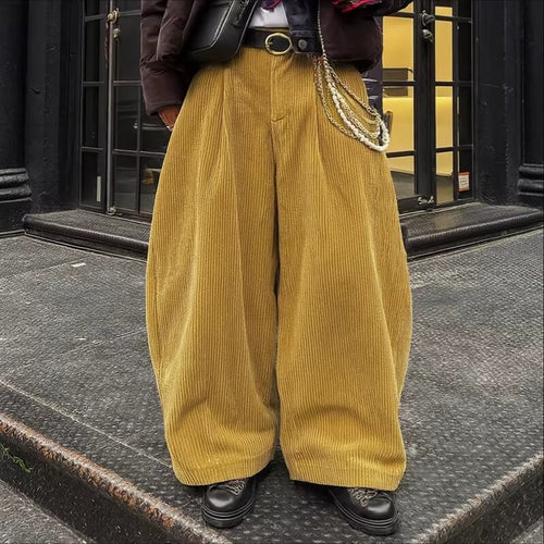 Litlookz Studio Y2K Wide Leg Corduroy Pants