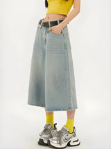 Litlookz Studio Y2K Wide Leg Denim Shorts, view 3