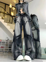Litlookz Studio Y2K Wide Leg Jeans, view 3
