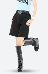 Litlookz Studio Y2K Wide Leg Pleated Shorts, view 4