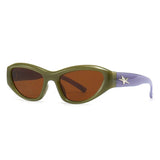 Litlookz Studio Y2k Star Wrap Around Sunglasses, view 3