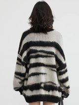 Litlookz Studio Y2K Zebra Knitted Sweater, view 3
