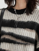 Litlookz Studio Y2K Zebra Knitted Sweater, view 5