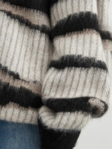 Litlookz Studio Y2K Zebra Knitted Sweater, view 6
