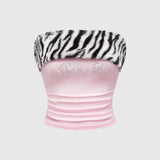 Litlookz Studio Y2K Zebra Tube Top, view 3