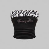 Litlookz Studio Y2K Zebra Tube Top, view 4