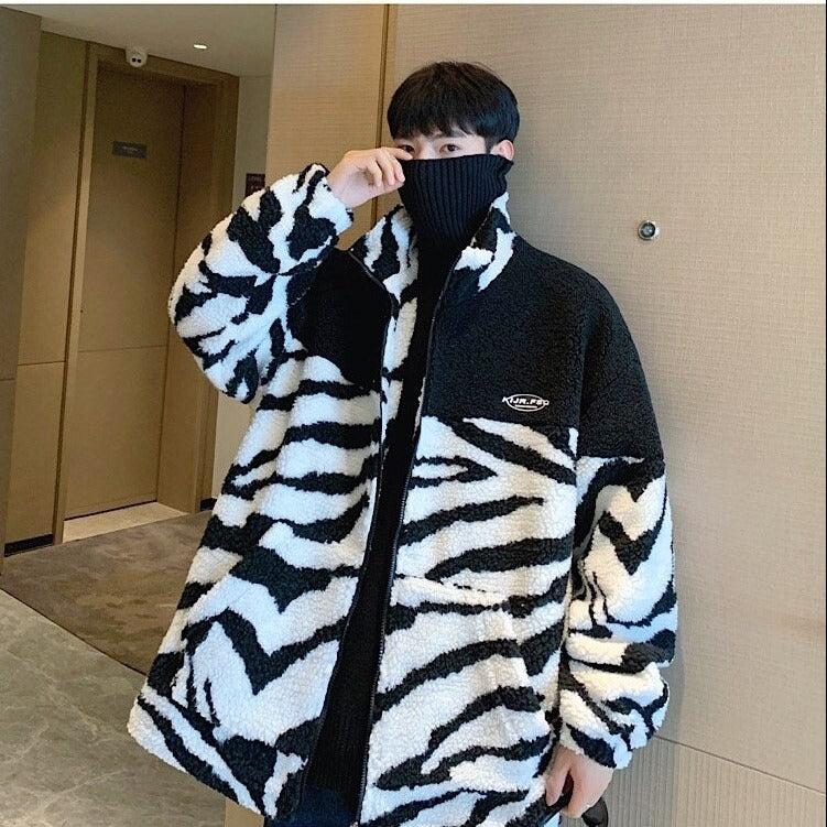 Litlookz Studio Y2K Zebra Zip-Up Jacket