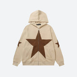Litlookz Studio Y2K Star Patch Zip-Up Hoodie, view 3