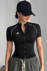 Litlookz Studio Y2K Zip Up Sporty Top, view 4