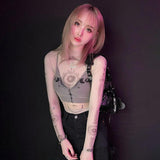 Litlookz Studio Y2K Zodiac Mesh Top, view 2