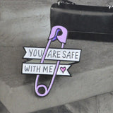 Litlookz Studio You Are Safe With Me Pins, view 2