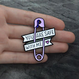 Litlookz Studio You Are Safe With Me Pins, view 3