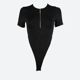 Litlookz Studio Zip Up High Leg Bodysuit, view 4