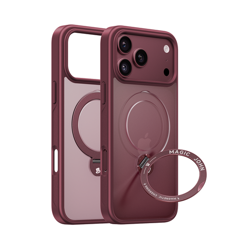 Magic John iPhone 18 360ยฐ Invisible Magnetic Stand Case