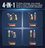 Magic John 240W 4-in-1 USB Fast Charging Cable, view 4