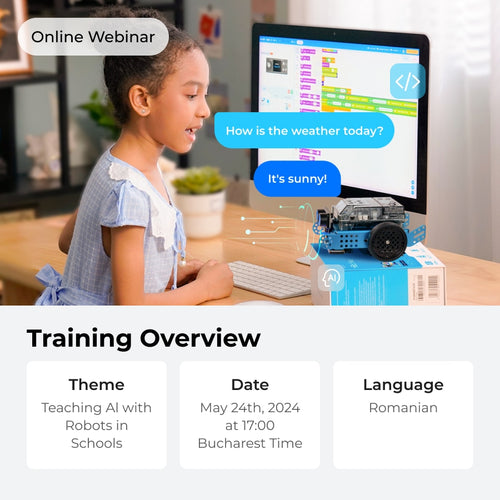 Makeblock Teaching AI with Robots in schools - Romania
