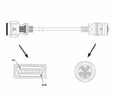 Marine Diagnostic Tools Cojali 6 Pin Detroit DDEC Cable for Jaltest Marine (JDC629A), view 2