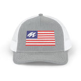 Marine Diagnostic Tools Marine Mechanic American Flag Trucker Hat – Embroidered Patriotic Snapback Cap, view 2