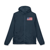 Marine Diagnostic Tools Windbreaker Jacket — Marine Tech Pride - American Flag Lightweight Hooded Windbreaker, view 2