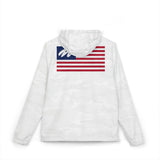 Marine Diagnostic Tools Windbreaker Jacket — Marine Tech Pride - American Flag Lightweight Hooded Windbreaker, view 3