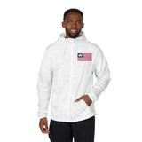 Marine Diagnostic Tools Windbreaker Jacket — Marine Tech Pride - American Flag Lightweight Hooded Windbreaker, view 4