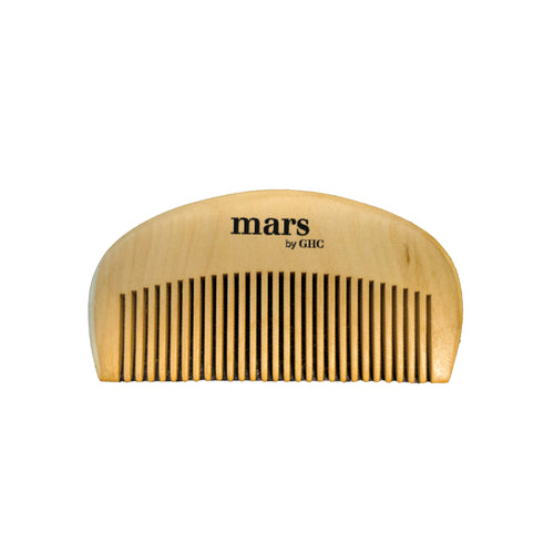 Mars By GHC Wooden Beard Comb | Made With Neem Wood | Better Beard Shape | Pocket Size | Dandruff control Itch free beard