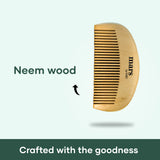 Mars By GHC Wooden Beard Comb | Made With Neem Wood | Better Beard Shape | Pocket Size | Dandruff control Itch free beard, view 2