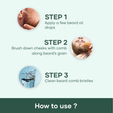 Mars By GHC Wooden Beard Comb | Made With Neem Wood | Better Beard Shape | Pocket Size | Dandruff control Itch free beard, view 4