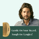 Mars By GHC Wooden Beard Comb | Made With Neem Wood | Better Beard Shape | Pocket Size | Dandruff control Itch free beard, view 5