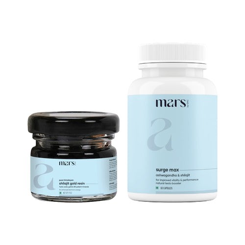 Mars By GHC Mars Power Pack: Pure Himalayan Shilajit Gold Resin & Natural Ashwagandha Caps