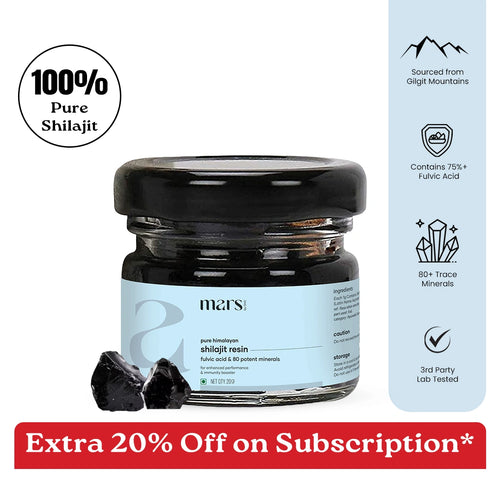 Mars By GHC Mars Pure Himalayan Shilajit Resin with 75%+ Fulvic Acid - Natural Energy, Stamina & Vitality Support