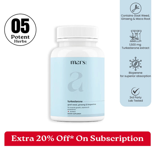 Mars By GHC Mars Turkesterone Capsules: Powered with Goat Weed, Ginseng For Better T-Levels & Bedroom Game