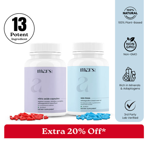 Mars By GHC MaxDrive Combo: Powered by Nitric Oxide & Sea Moss Capsules